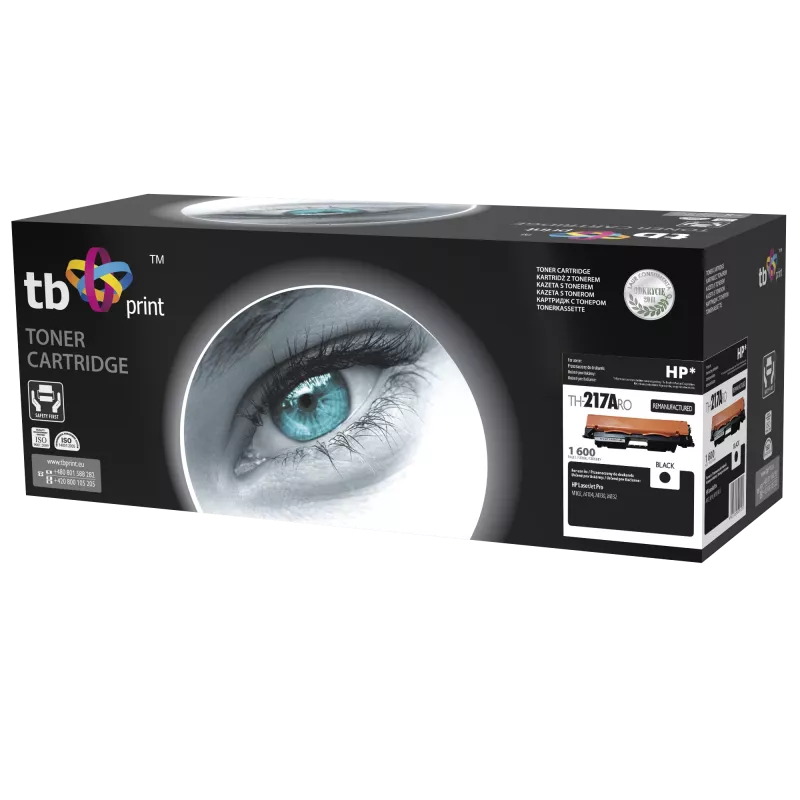 Tóner TB compatible con HP CF217A LJ 104, BK, remanufacturado