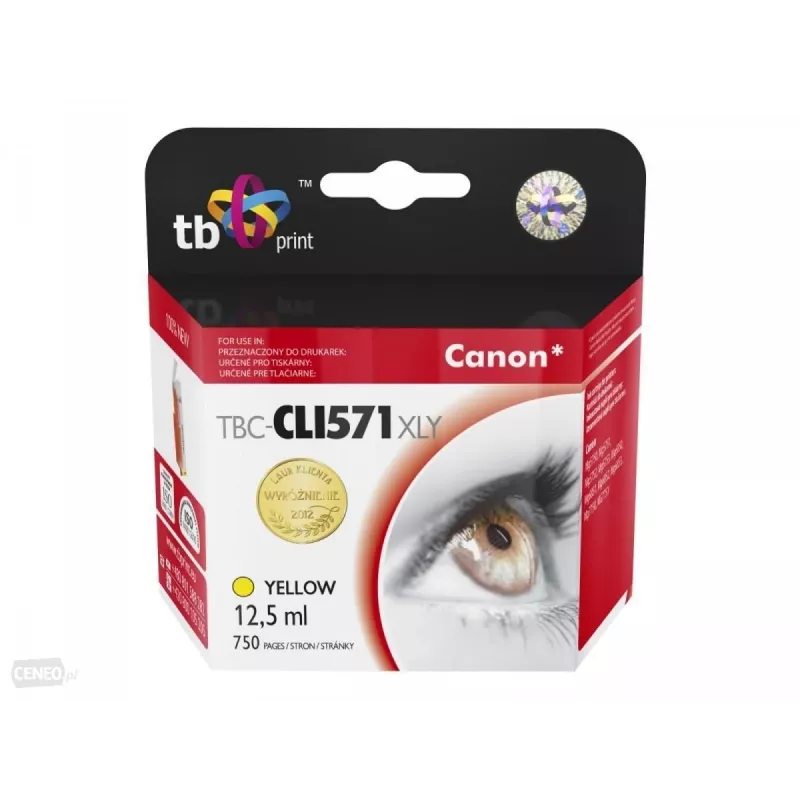 Cartucho de tinta TB compatible con Canon CLI-571XL YE amarillo