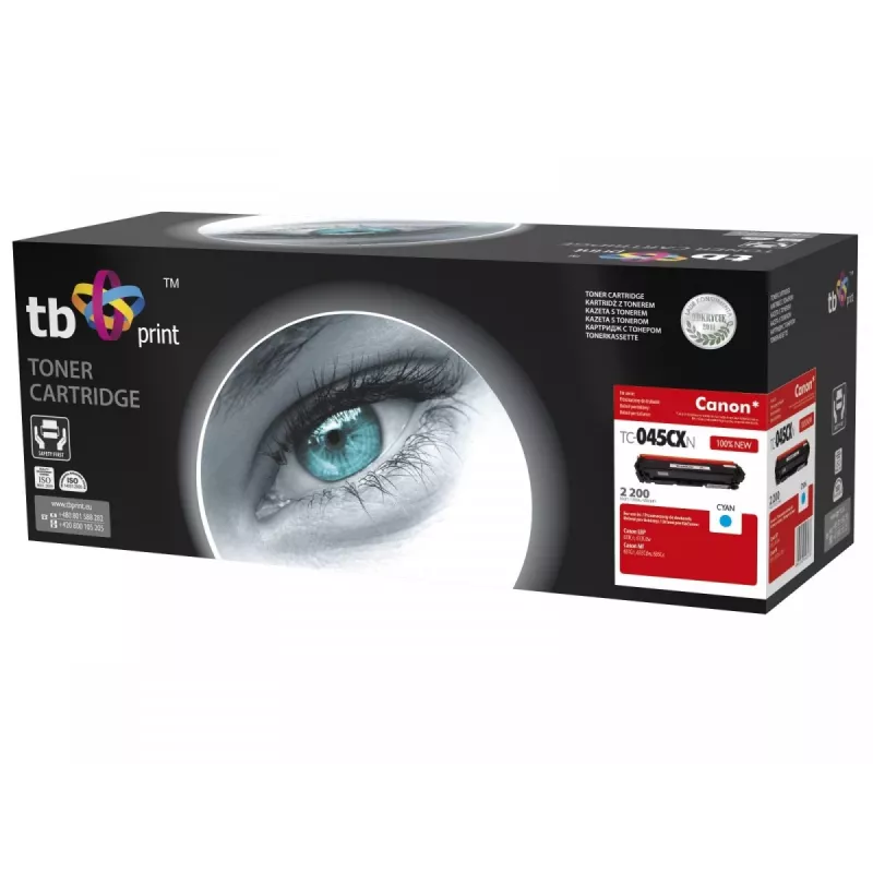 Tóner TB compatible con Canon TC-045CXN, cian, 2200, nuevo