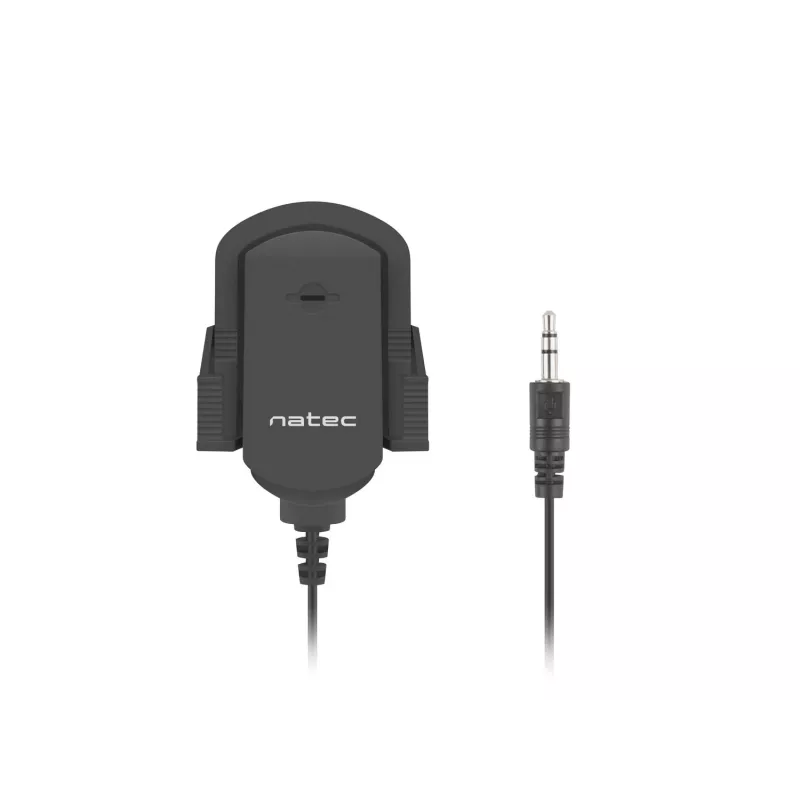 Micrófono de corbata NATEC NMI-1352, con cable 3,5 mm, sensibilidad -58 dB, 50–16000 Hz, cable de 1,8 m, 20 g