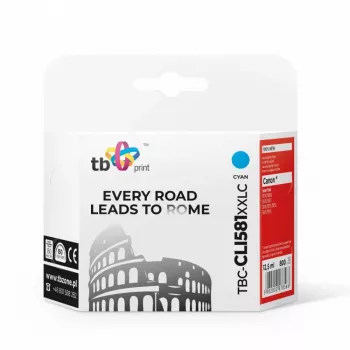 Cartucho de tinta TB compatible con Canon CLI-581XXL, TBC-CLI81XXLC C 100% nuevo