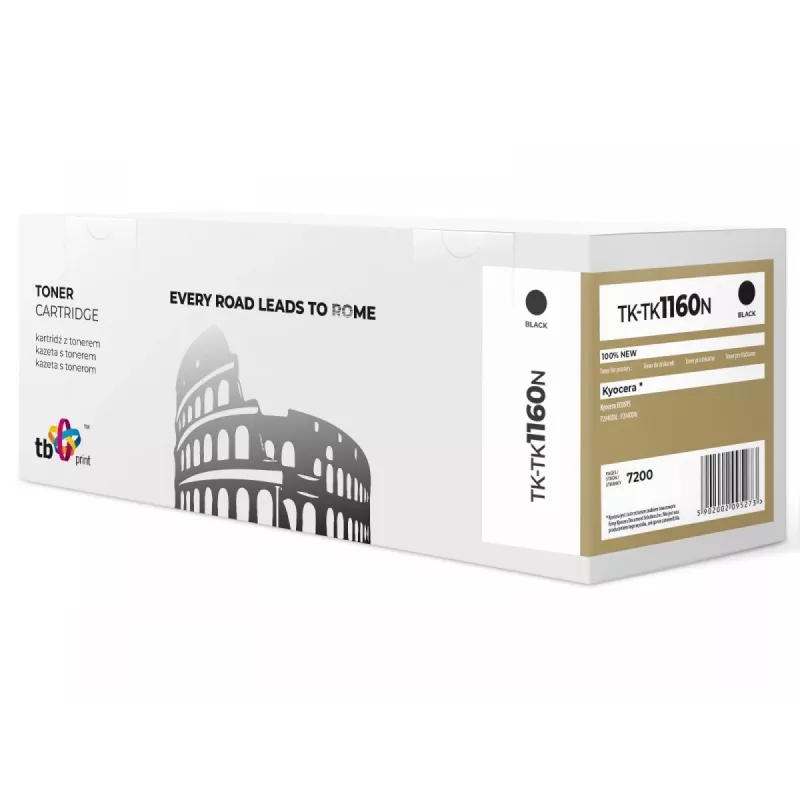 Tóner para Kyocera TK-1160 negro TK-TK1160N 100% nuevo
