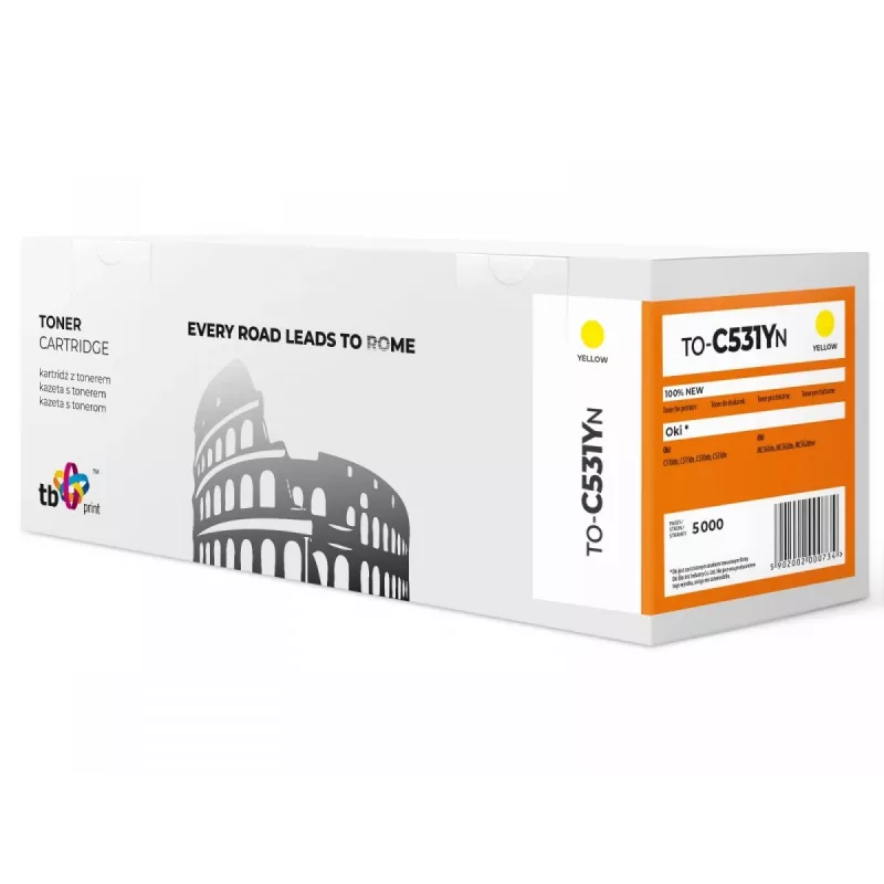 Tóner TB compatible con C531 TO-C531YN YE 100% nuevo