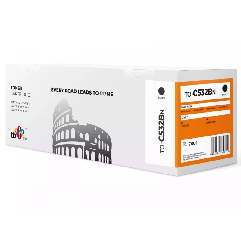 Tóner TB compatible con C532 TO-C532BN negro 100% nuevo