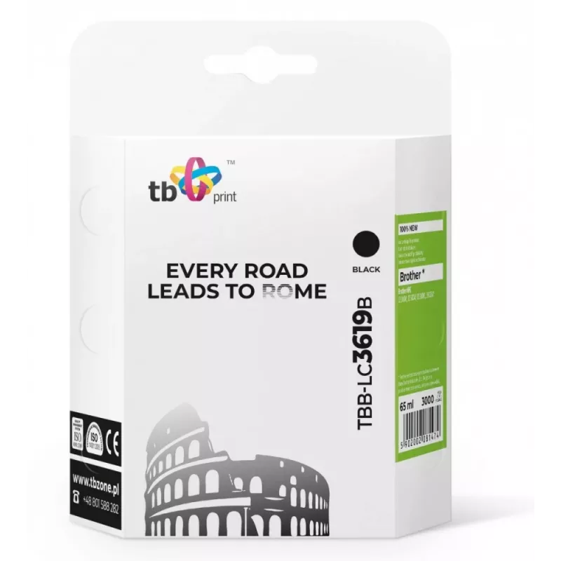 Tinta para Brother MFC-J2330DW BK TBB-LC3619B 100% nueva