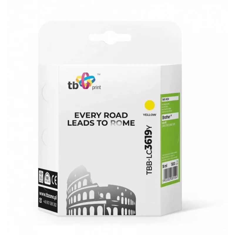Tinta para Brother MFC-J2330DW YE TBB-LC3619Y 100% nueva