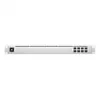 Switch de red gestionado L2 UBIQUITI USW-Aggregation — 8 ranuras SFP+, soporte 10G, sin ventilador, rack 1U, plateado