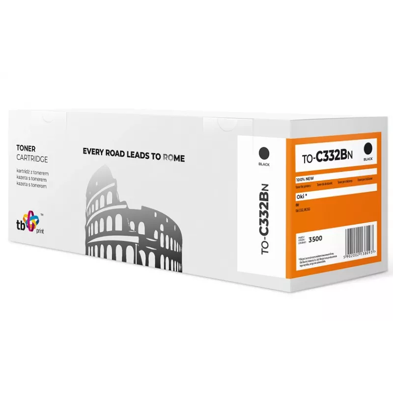 Tóner OKI C332 TO-C332BN BK 100% nuevo 2000 páginas negro