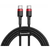 Cable USB-C a USB-C Baseus CATKLF-G91 1 m, conector macho USB-C, 0,48 Gbit/s, negro