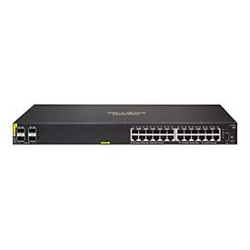 HPE Aruba Networking CX 6100 24G Class4 PoE 4SFP+ 370W Managed L3 Gigabit Ethernet (10/100/1000) Power over Ethernet (PoE) 1U Negro