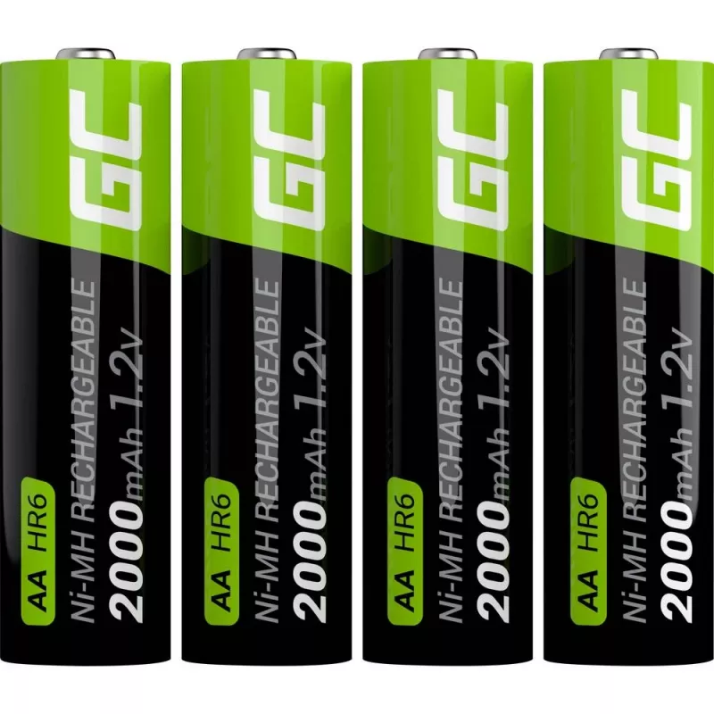 Pilas recargables Green Cell GR02 NiMH AA, 4 uds., 2000 mAh