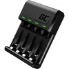 Cargador de pilas Green Cell GC VitalCharger USB, 4 ranuras, AA/AAA, alimentado por USB, negro