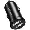 Cargador de coche usams USA000867 — Doble USB 2×2,4A, Negro