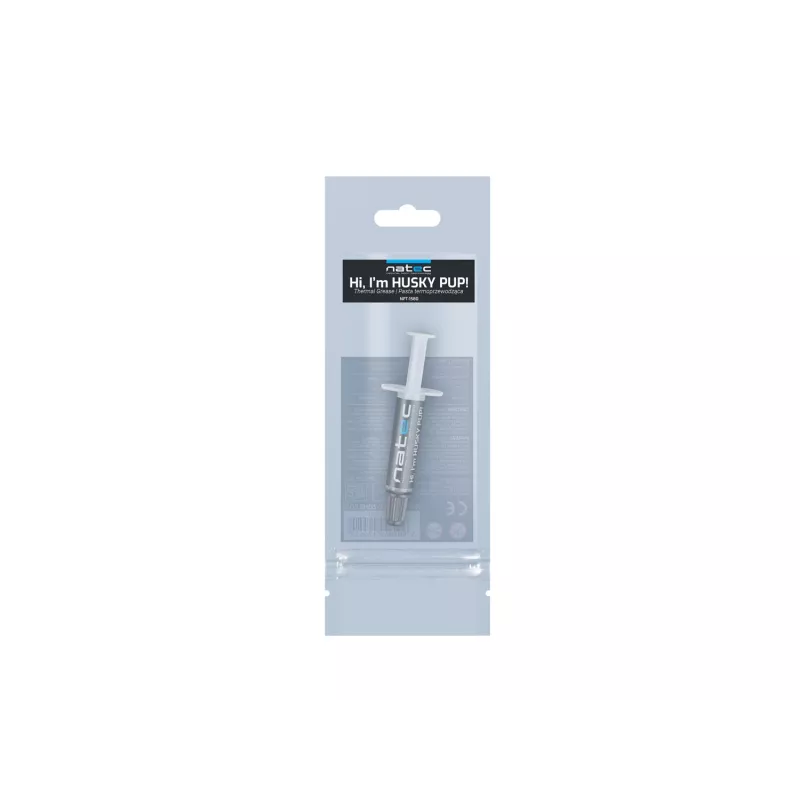 Pasta térmica NATEC Husky Pup, pasta para disipador, conductividad térmica 4,63 W/m·K, -30–280°C, gris