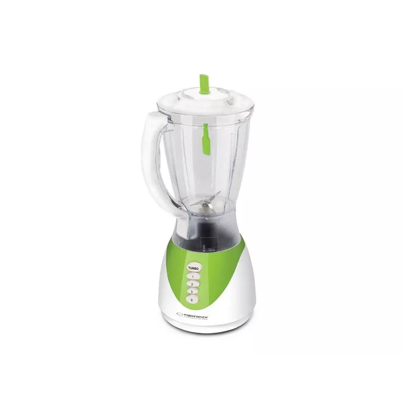 Batidora de mesa ESPERANZA EKM023G Piña Colada verde, 350 W, jarra de 1,5 litros, 3 programas, cuchillas de acero inoxidable