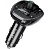 USAMS US-CC115 C21 Transmisor FM para coche con cargador USB doble, Bluetooth 5.0, 3,4 A, negro
