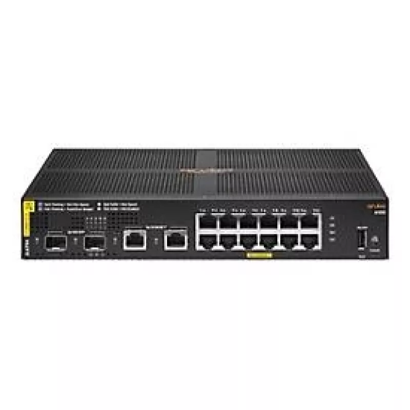 HPE Aruba Networking 6100 12G Class4 PoE 2G/2SFP+ 139W Managed L3 Gigabit Ethernet (10/100/1000) Power over Ethernet (PoE) 1U Negro