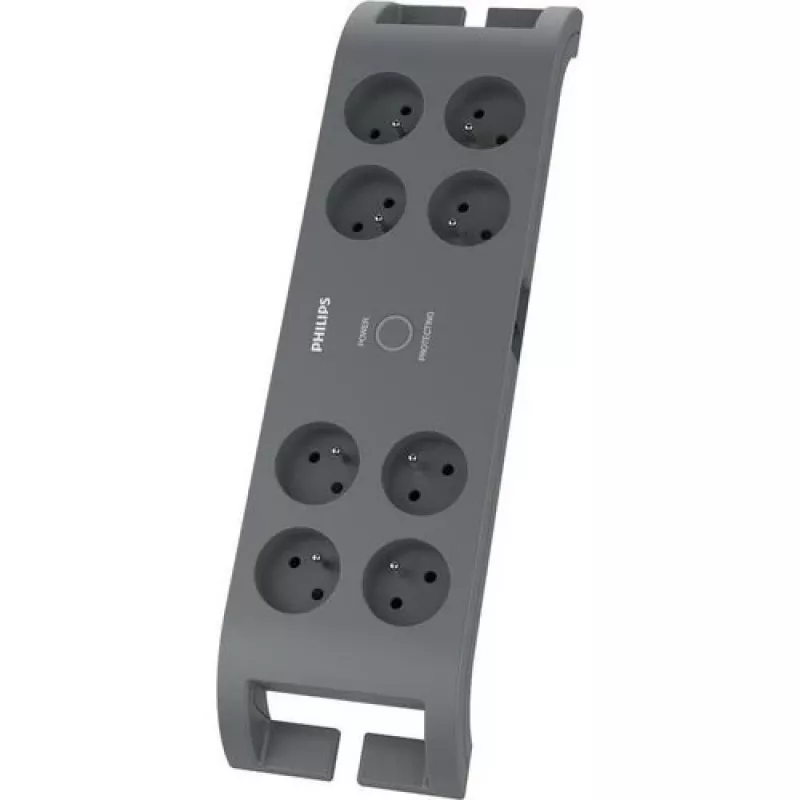 Protector contra sobretensiones Philips SPN3180A/60 — 8 tomas, cable de 2,0 m