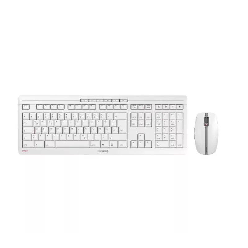Teclado CHERRY Stream Desktop Recharge ratón incluido universal RF inalámbrico QWERTZ alemán gris