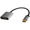 LogiLink CDA0108 Adaptador de cable de vídeo 0,15 m DisplayPort HDMI Negro Gris