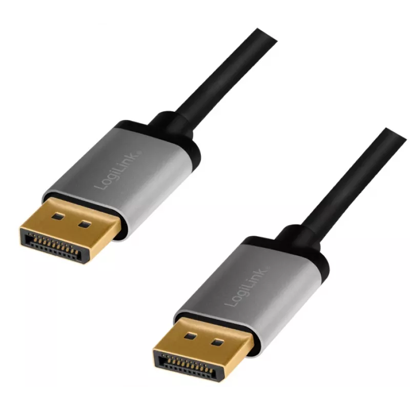 Cable DisplayPort LogiLink CDA0100 1 m Negro Gris
