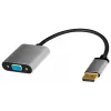 LogiLink CDA0109 Adaptador de cable DisplayPort a VGA 0,15 m Negro Gris