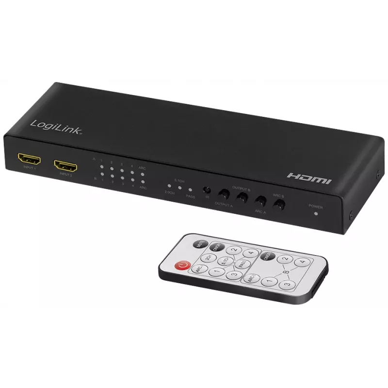Conmutador HDMI 4x2 puertos 4K/60Hz