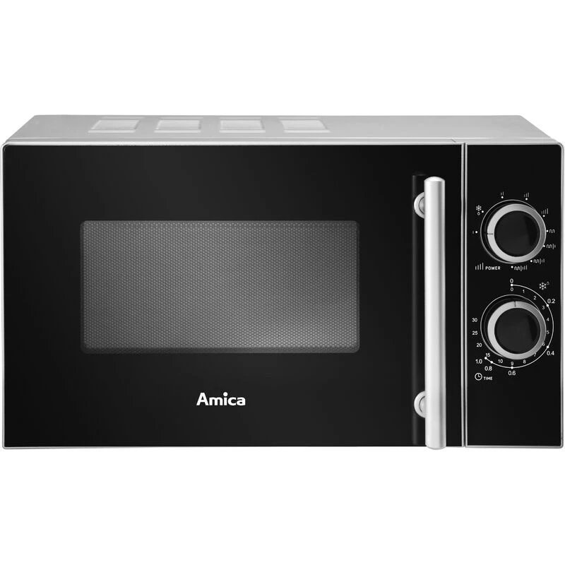 Microondas Amica AMGF20M1GS de sobremesa con grill 20 L 700 W negro, plata