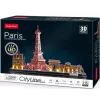 Puzle 3D CubicFun City Line Paris LED 115 uds.