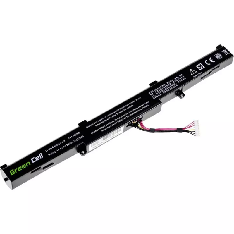 Green Cell AS77 batería para ASUS A41-X550E (X550, F550, K550, R510), Li-Ion 14,4 V 2200 mAh, 4 celdas, negra