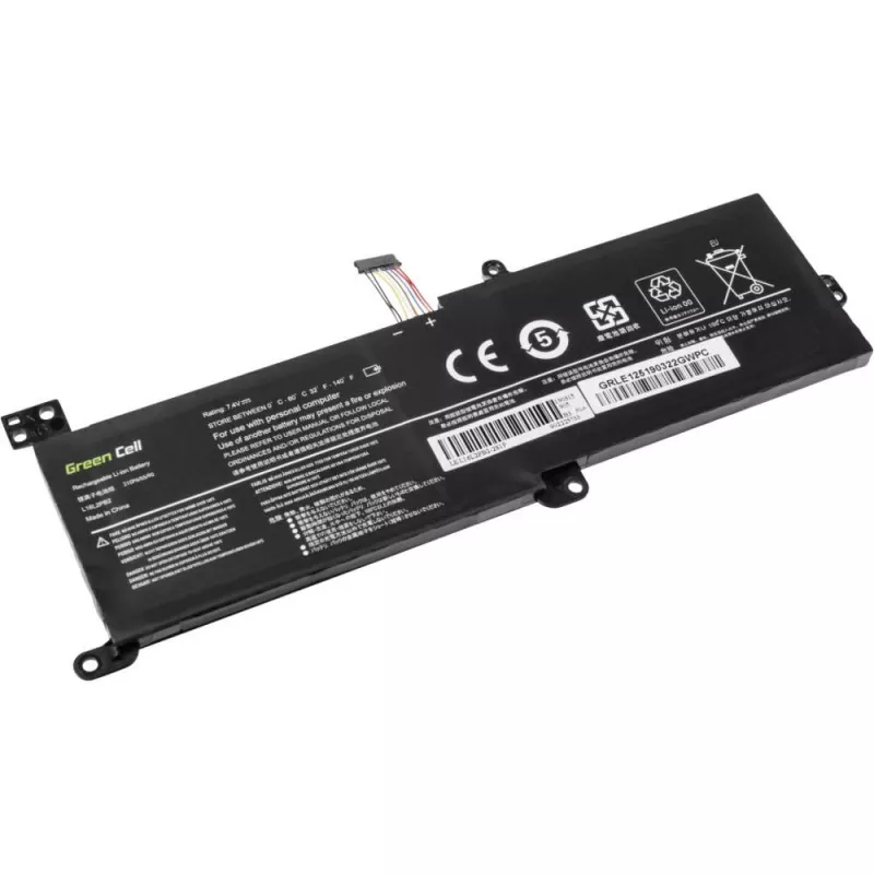 Batería Green Cell LE125 para Lenovo IdeaPad (7,4 V, 3500 mAh, LiPo, negra)