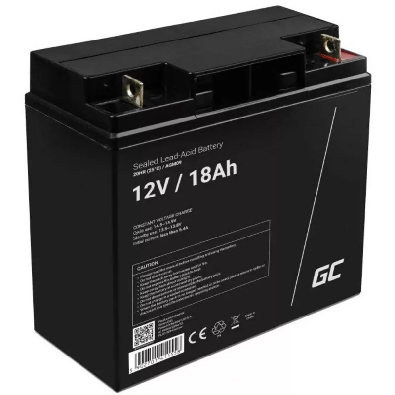 Batería para SAI Green Cell AGM05 — 12 V 7,2 Ah plomo-ácido VRLA, 95 mm de altura, 151×65 mm, 2,15 kg