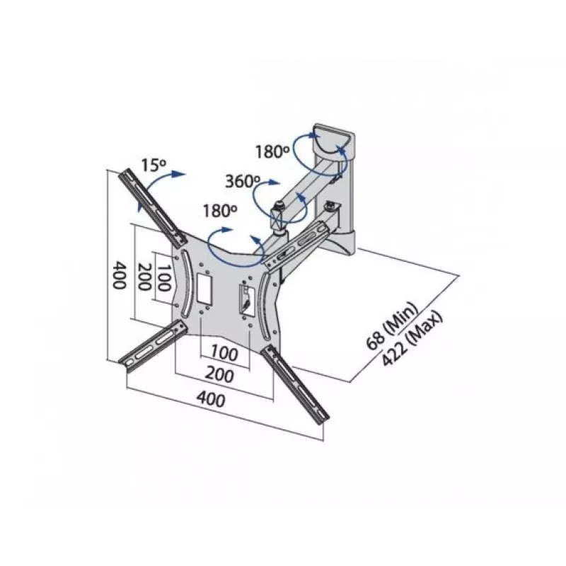 Soporte de pared para TV TB TV-254E hasta 60