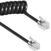 Cable espiral RJ10/4P4C/2m/negro