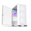 Torre Montech AIR 100 ARGB MICRO-ATX con cuatro ventiladores ARGB preinstalados, diseño ultraminimalista, panel frontal de malla fina, alto flujo de aire, lateral único