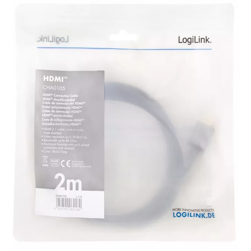 Cable HDMI LogiLink CHA0105 2 m