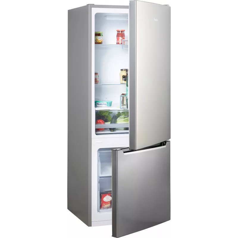 Amica FK244.4X(E) frigorífico combi de libre instalación, congelador inferior, frigorífico de 153 l, congelador de 52 l, FrostControl, clase energética E