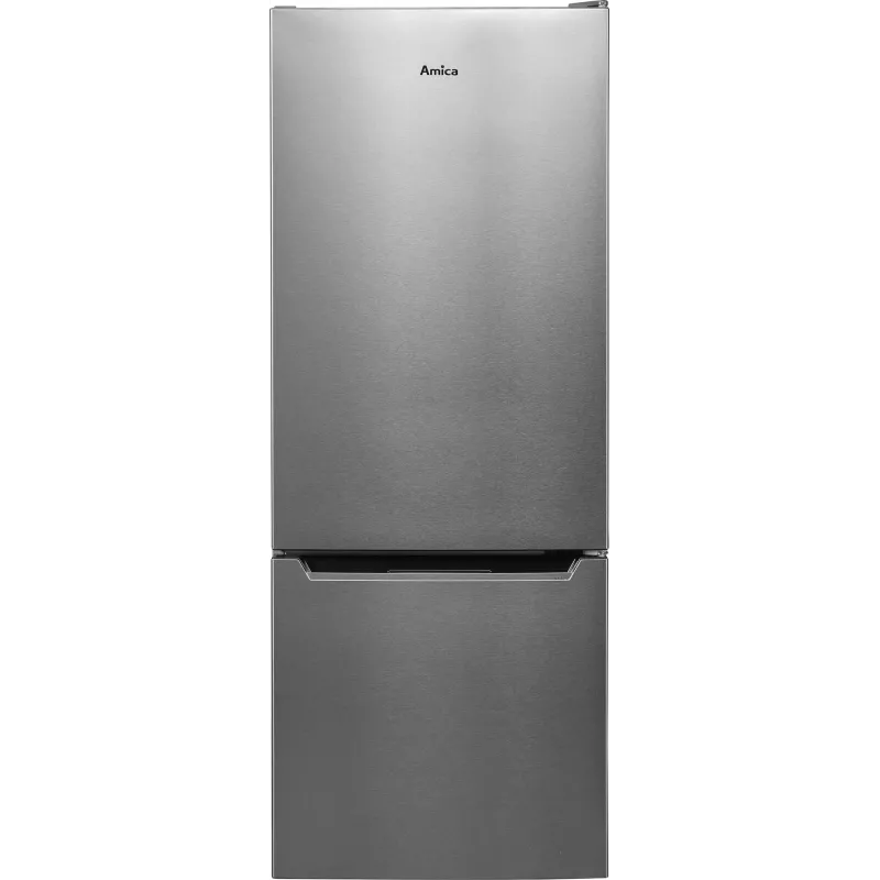 Amica FK244.4X(E) frigorífico combi de libre instalación, congelador inferior, frigorífico de 153 l, congelador de 52 l, FrostControl, clase energética E