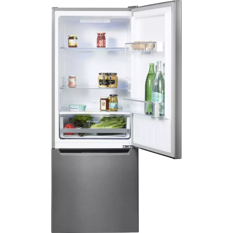Amica FK244.4X(E) frigorífico combi de libre instalación, congelador inferior, frigorífico de 153 l, congelador de 52 l, FrostControl, clase energética E