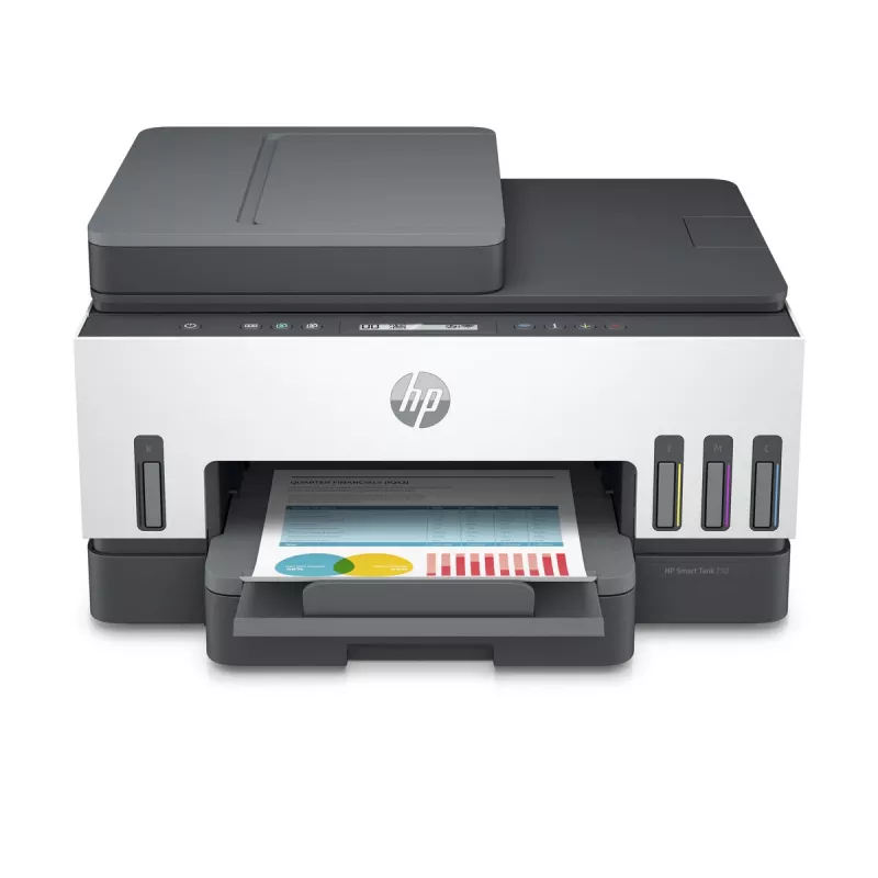 HP Smart Tank 750 impresora multifunción, depósito de tinta, color, WLAN, Smart App, dúplex, ADF, alimentador automático de documentos