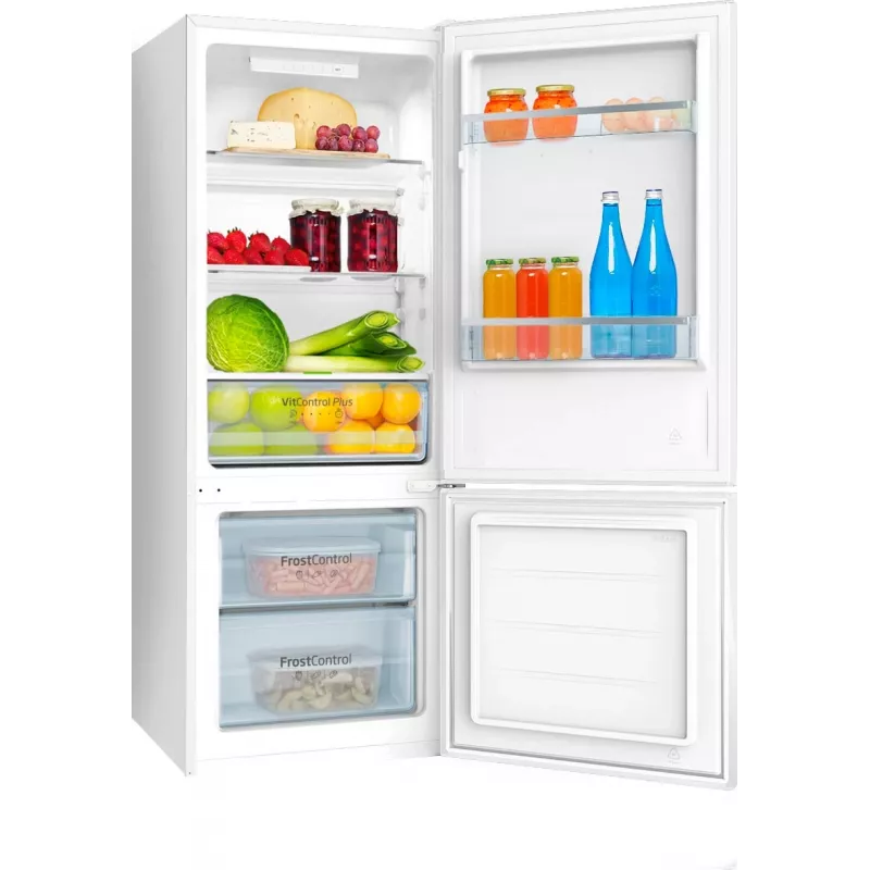 Amica FK244.4(E) frigorífico combi de libre instalación, congelador inferior, frigorífico de 153 l, congelador de 52 l, FrostControl, clase energética E
