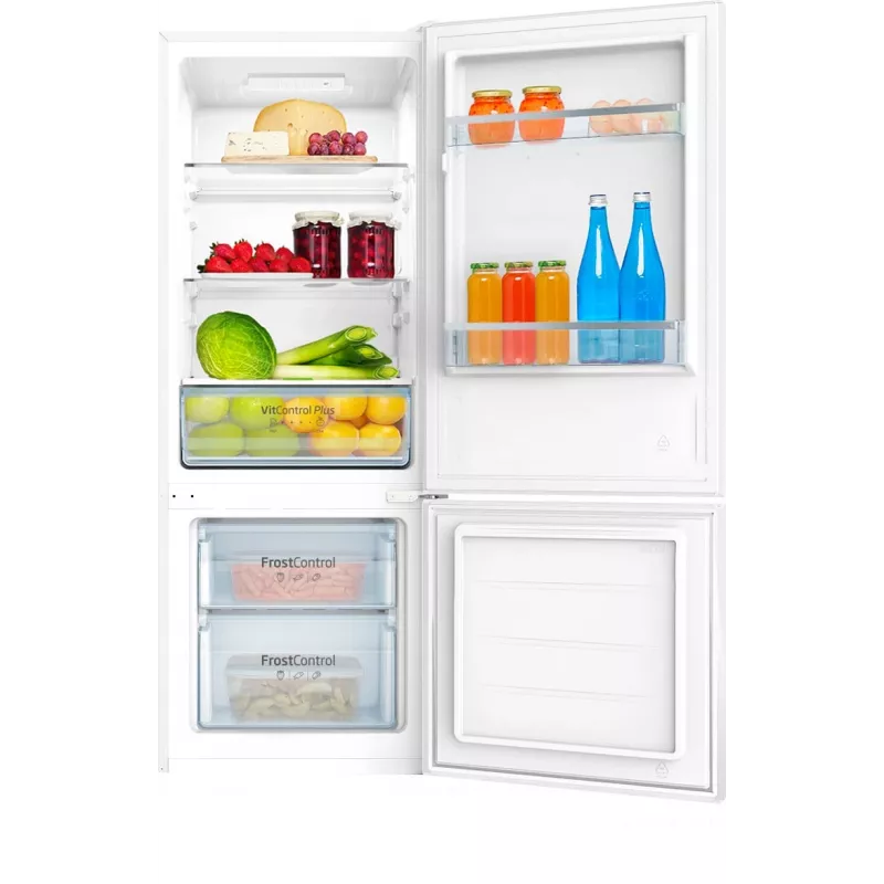 Amica FK244.4(E) frigorífico combi de libre instalación, congelador inferior, frigorífico de 153 l, congelador de 52 l, FrostControl, clase energética E