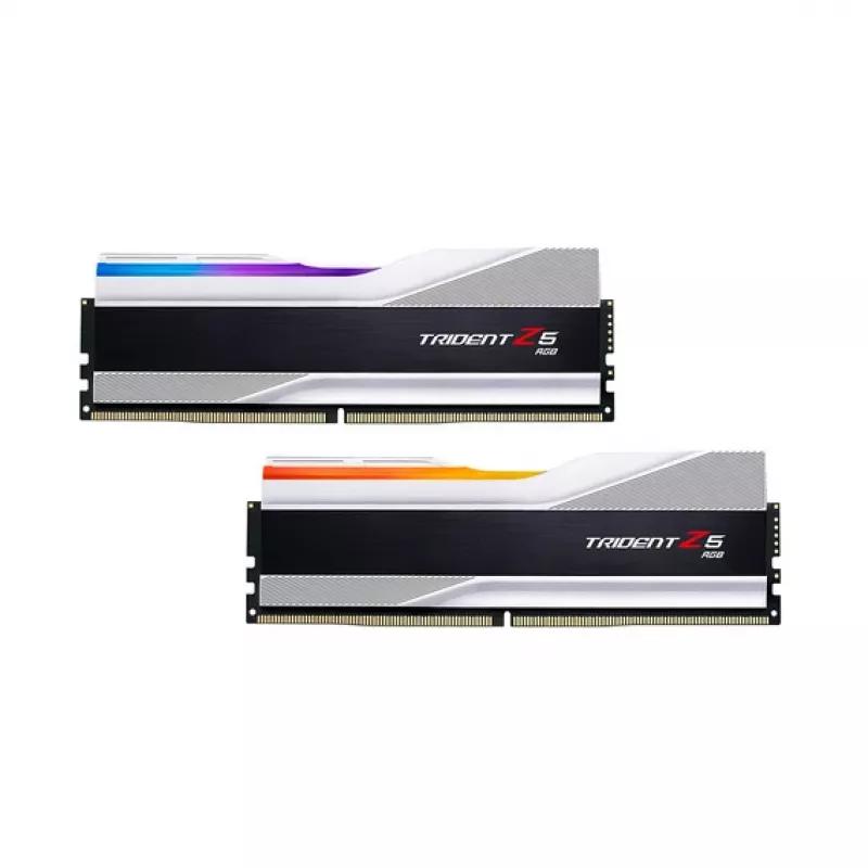 DIMM 32 GB DDR5-6000 (2x 16 GB) Dual-Kit, memoria RAM plateada, F5-6000J3636F16GX2-TZ5RS, Trident Z5 RGB, INTEL XMP
