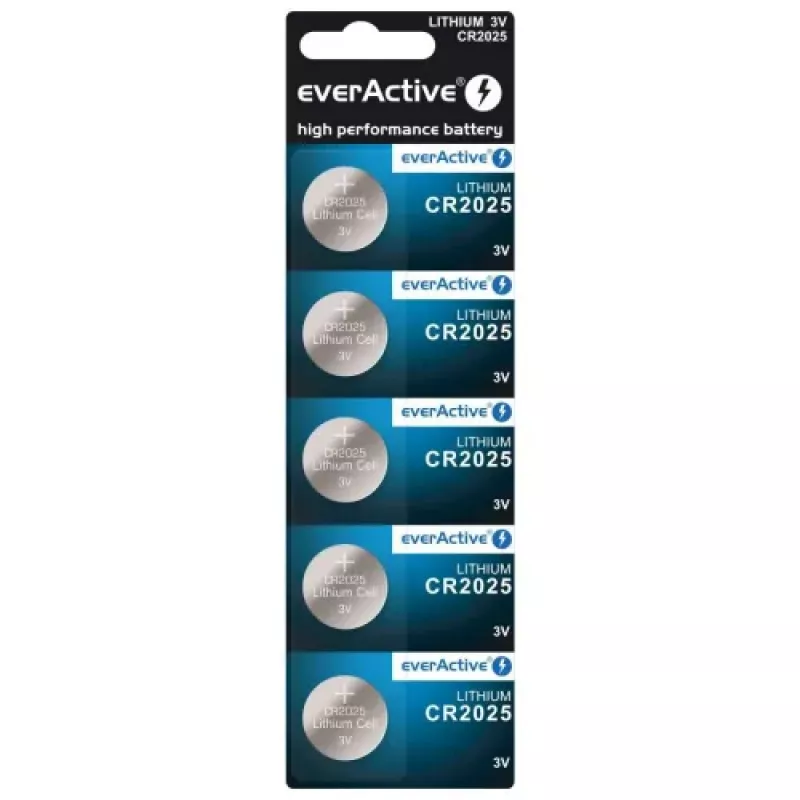 Pila de litio mini everActive CR2025 - Blíster 5 uds.