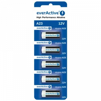 Pack de pilas alcalinas everActive A23 12V, 5 unidades blíster — para mandos a distancia y electrónica pequeña