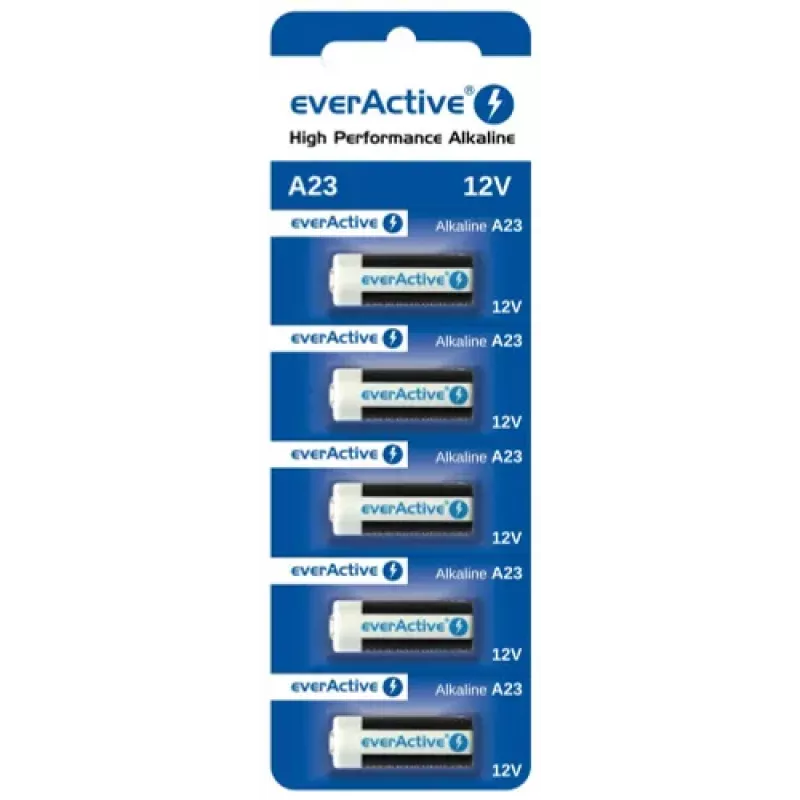 Pack de pilas alcalinas everActive A23 12V, 5 unidades blíster — para mandos a distancia y electrónica pequeña