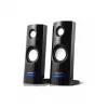 Altavoz de PC con cable de 2 vías Audiocore AC860, 2.0 canales, 4 W RMS, alimentación por USB, entrada de 3,5 mm, negro