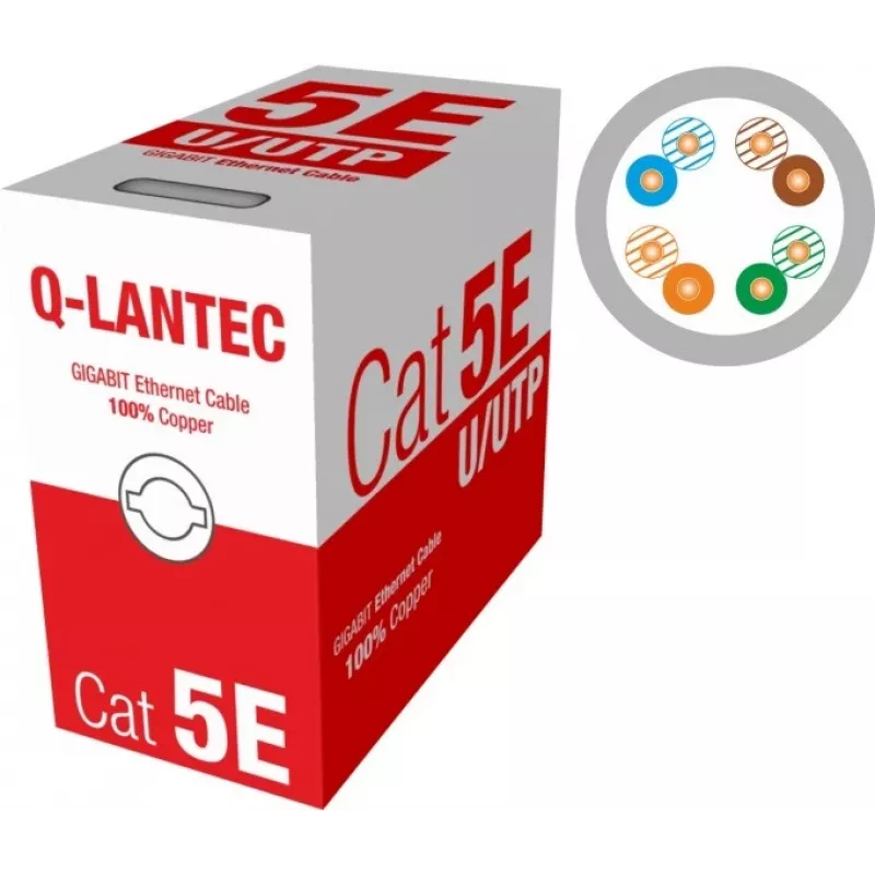 Q-LANTEC cable UTP 4PR Cat.5e PVC 305m - Edición LIMITADA (KIU5PVC305NC)