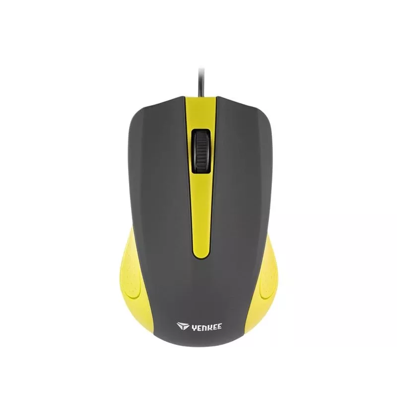 Ratón USB con cable, 3 botones, superficie engomada