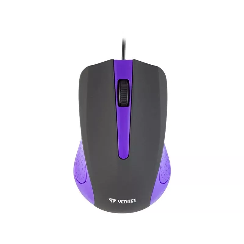 Ratón USB con cable, 3 botones, superficie engomada